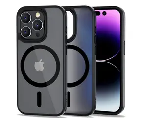 Tech-Protect MagMat Schutzhülle, matt schwarz, für Apple iPhone 14 Pro Max mit MagSafe-Funktion