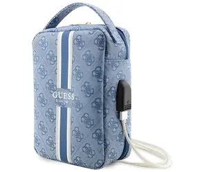 Guess PU 4G bedruckte Streifen blau / Reiseorganizer / Kunstleder