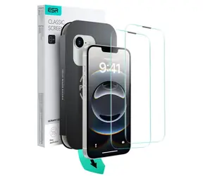 ESR UltraFit Schutzglas für iPhone 13/13 Pro/14/16e/17e / Schutzglas / Gehärtetes Glas / 2 Stück