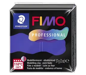 FIMO Professional Modelliermasse Königsblau / 57 g / Ofenfest bis 110 °C / Für Erwachsene und Kinder