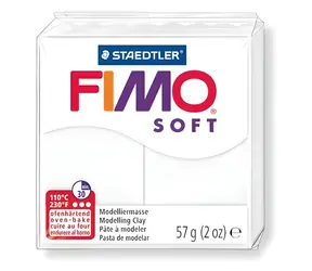 FIMO Modelliermasse, weich, weiß / 57 g / Brenntemperatur 110 °C