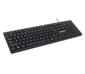 Manhattan USB-Tastatur schwarz / Tastatur / kabelgebunden / USB / 104 Tasten / Ziffernblock
