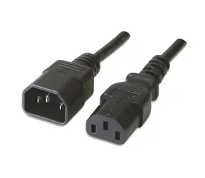 Manhattan Stromkabel C13-C14, schwarz / Stromkabel / 3 m / 250 V / 10 A