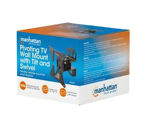 Manhattan TV-Wandhalterung, neigbar und schwenkbar / TV-Halterung / 13-32 Zoll / Tragkraft 30 kg / VESA 100x100