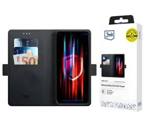 3mk Wallet Case schwarz / Schutzhülle / POCO X8 Pro / Brieftasche und Ständer / Nylon
