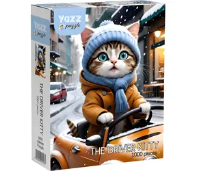 YAZZ Puzzle Cat Driver / 1000 Teile