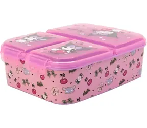 STOR Multi Kuromi Snackbox / Snackbox / 3 Fächer / BPA-frei