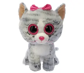 Ty Plüschkatze Kiki, grau / 24 cm