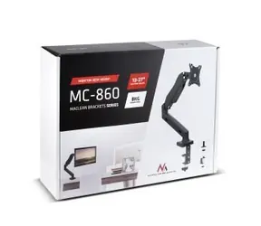 Maclean MC-860 schwarz / Monitorhalterung für Desktop-Monitore / 13-27" / VESA 75x75-100x100 / Tragkraft 8 kg