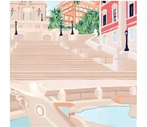 Norimpex Diamantmalerei Spanische Treppe / 30x40 cm