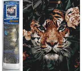 Norimpex Diamantmalerei Versteckter Tiger / 30x40 cm