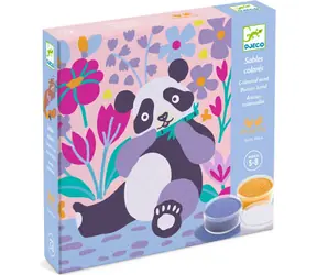 DJECO Kreativset Sandtiere / Lose farbige Sande / 4 Bilder / 12 Farben