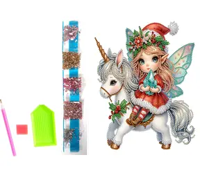 Norimpex Diamantmalerei Weihnachtself / 23x30 cm