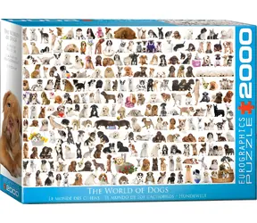 EUROGRAPHICS Puzzle Welt der Hunde / 2000 Teile / 99,7 x 67,6 cm