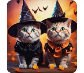 Norimpex Diamantmalerei Katze Halloween / 30x40 cm