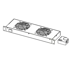 Legrand EVO / Lüftungseinheit / 1 HE / 2 Lüfter / Thermostat
