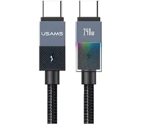 USAMS SJ777 grau / Datenkabel / USB-C - USB-C / PD 240W / 1,2 m
