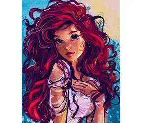 Norimpex Diamantmalerei Mädchen mit braunen Augen / 30x40 cm