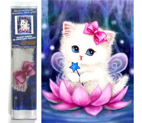 Norimpex Diamantmalerei Katze Fee / 30x40 cm