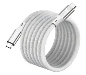 YENKEE YCU 05WH MAGNETISCH weiß / Magnetkabel USB-C/USB-C / 240 W / 20 Gbit/s / 1,5 m / 4K 60 Hz