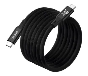 YENKEE YCU MAGNETIC 05 schwarz / USB-C/USB-C-Kabel / 1,5 m / 240 W / 20 Gbit/s