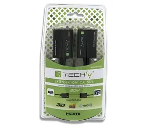Techly 301153 schwarz / HDMI-Extender / UTP Cat5e/Cat6 / bis zu 30 m / FullHD
