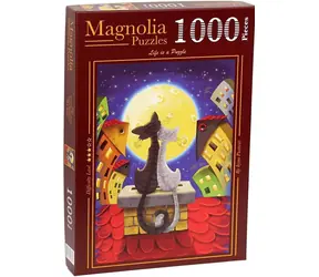 MAGNOLIA Puzzle Katzen auf dem Dach / 1000 Teile / 48 x 68 cm