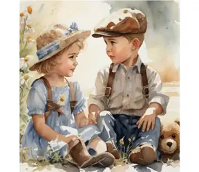 Norimpex Diamantmalerei Freundschaft / 30x40 cm