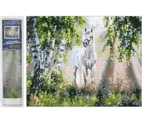 Norimpex Diamantmalerei Weißes Pferd / 30x40 cm