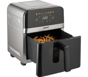 Sencor SFR 6800SS Inox / Heißluftfritteuse / Dual Heat / 6 l / 1700 W / 40-200 °C