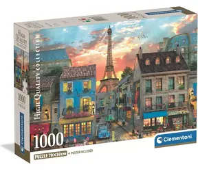 Clementoni Puzzle Pariser Gasse / 1000 Teile / ab 18 Jahren