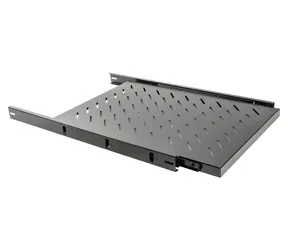 Lanberg Ausziehbare Rack-Ablage 465x750 mm schwarz / Rack-Ablage / 19" / 1 HE / Tragfähigkeit 60 kg