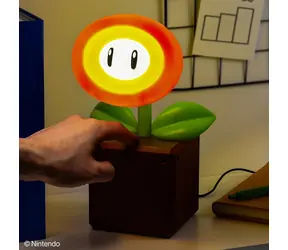 Paladone Super Mario Feuerblume / Tischleuchte / LED / Touch-Bedienung / USB-Netzteil / 25 cm
