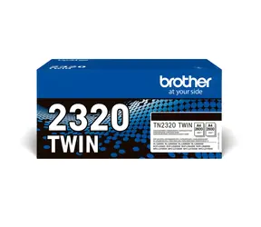 Brother TN-2320TWIN Schwarztoner / Doppelpackung (2 Stück) / Reichweite: 2 × 2600 Seiten / Kompatibel mit DCP-L25xx, HL-L23xx und MFC-L27xx