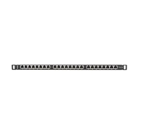 Lanberg PPS5-0024-B schwarz / Patchpanel / 19" / 24 Ports / 0,5 HE / CAT.5E FTP geschirmt