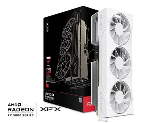 XFX Swift Radeon RX 9070 GRE Weiß / 2790 MHz / 12 GB GDDR6 / 192-Bit / 1x HDMI + 3x DP / 650 W (8+8)