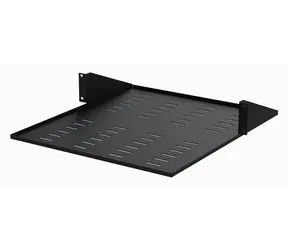 StarTech Regal für 2-Pfosten-Rack 19" schwarz / Regal / 2 HE / Tragfähigkeit 34 kg