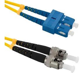 Qoltec 54060 Optisches Patchkabel SC/UPC-ST/UPC / Singlemode / Simplex / 2 m