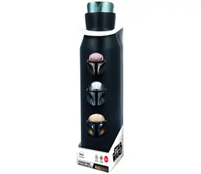 STOR Mandalorian Trinkflasche / Edelstahl / Thermoskanne / 580 ml