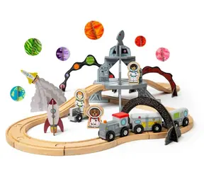 Bigjigs Rail Holz-Weltraumzug / 40 Teile / ab 3 Jahren