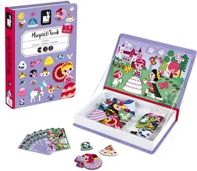 JANOD Magnetbuch Prinzessinnen / 62 Teile / 7 Karten / ab 3 Jahren