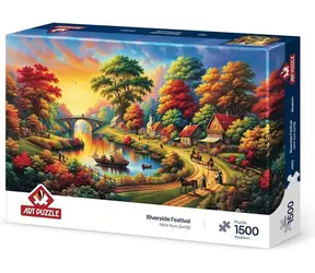 Kunstpuzzle „Festival am Fluss“ / 1500 Teile / 85 × 60 cm
