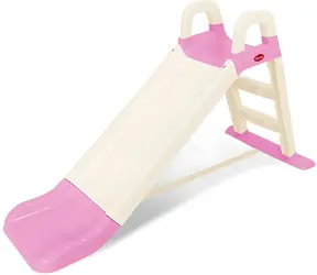 DOLONI Rutsche 140 cm weiß-rosa / Höhe 85 cm / Breite der Gleitfläche 38 cm