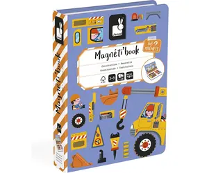 JANOD Magnetbuch Magnetibook Auf der Baustelle / 50 Magnete / 19 Karten