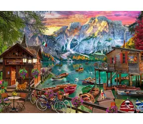 BlueBird Puzzle Pragser Wildsee, Italien / 500 Teile / ab 12 Jahren