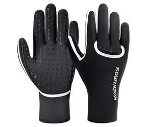 ROCKBROS Wasserdichte Fahrradhandschuhe Schwarz, XXL / Handschuhe / Radfahren