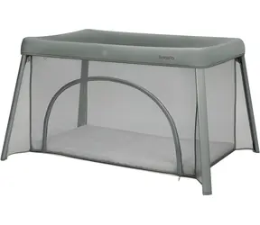 Lionelo Reisebett Mila 2in1, Grün- Sage / Faltbar / Gewicht 7,8 kg / Matratze 4 cm
