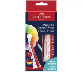 Faber-Castell Connector Temperafarben 3x7,5 ml Chinesischweiß / Deckfarbe
