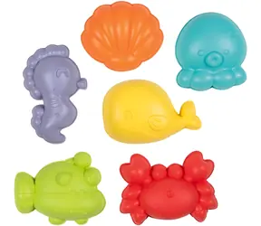 GOKI Sandspielzeug-Set, 6-teilig / Sandspielzeug / umweltfreundlicher Kunststoff