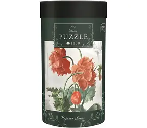 INTERDRUK Puzzle Botanik: Mohnblume / 1000 Teile / Größe 48 × 67 cm